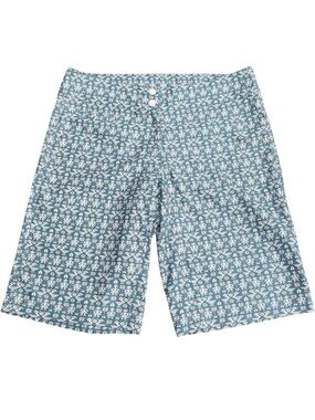 Maloja Blue/White Aztec Print Outdoor Mountain Bike Shorts (L)